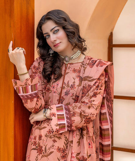 Meeral Bahaar Premium Lawn`26 D#1 (T Pink)