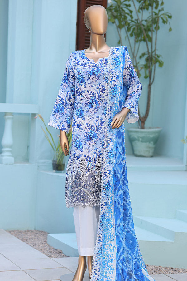 Mi Creation 4D Daman Lawn`26 Vol-2 D#01 BLUE