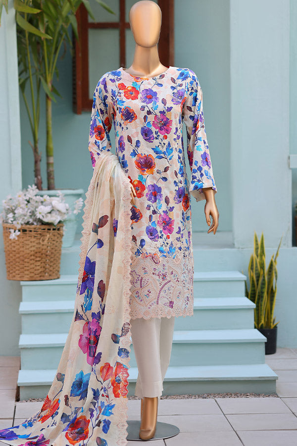 Mi Creation 4D Daman Lawn`26 Vol-2 D#01 FAWN