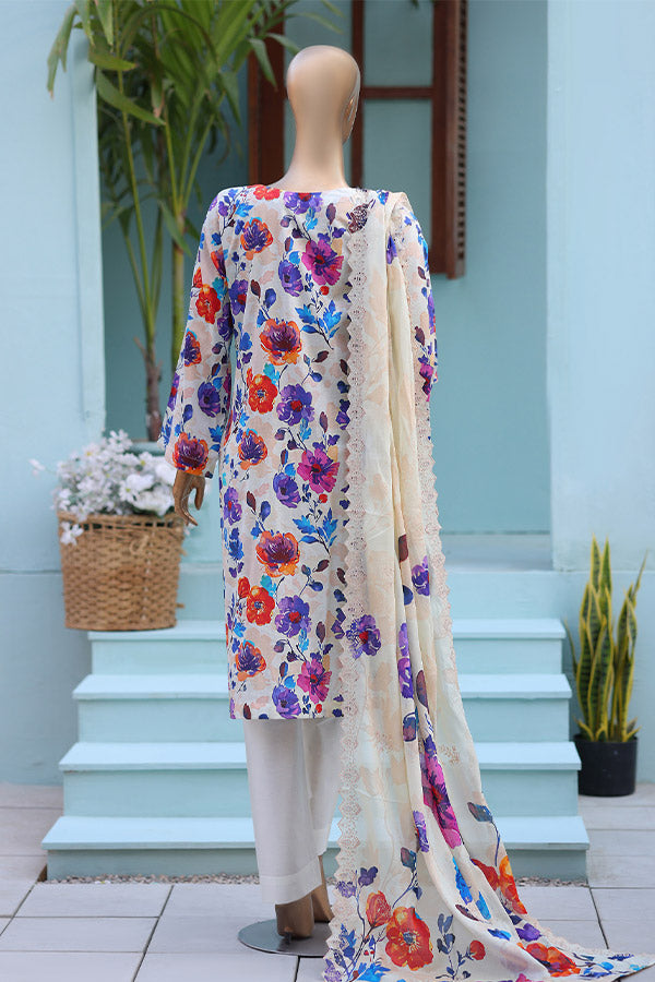 Mi Creation 4D Daman Lawn`26 Vol-2 D#01 FAWN