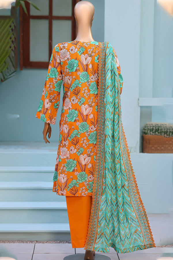 Mi Creation 4D Daman Lawn`26 Vol-2 D#01 ORANGE