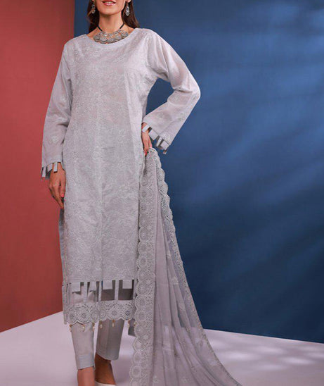 Mi Creation Bareeze Emb Lawn`24 (Grey)