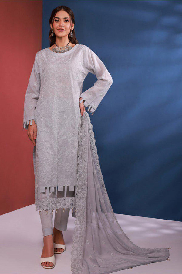 Mi Creation Bareeze Emb Lawn`24 (Grey)