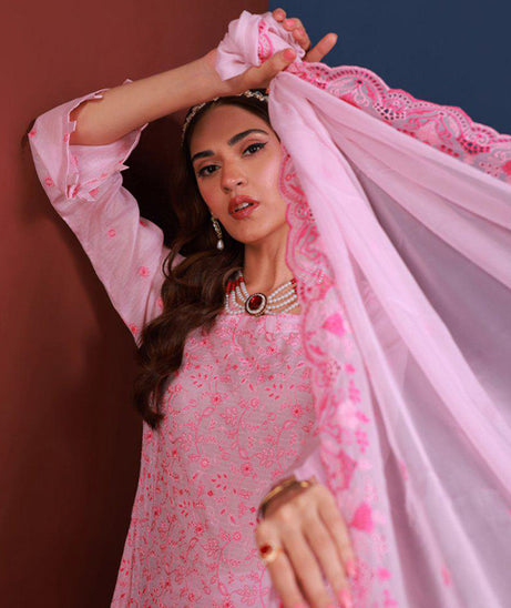 Mi Creation Bareeze Emb Lawn`24 (L Pink)