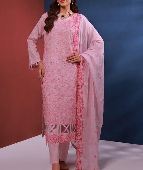 Mi Creation Bareeze Emb Lawn`24 (L Pink)