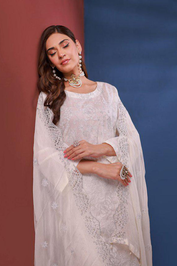 Mi Creation Bareeze Emb Lawn`24 (Off White)