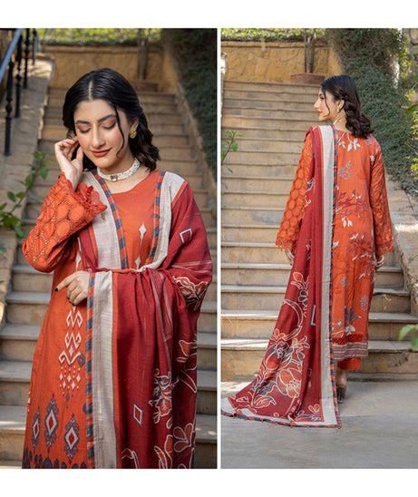 Mi Creation Chittyan Kalaiyaan Lawn`24 (D Orange)
