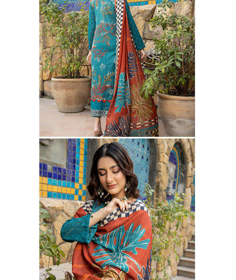 Mi Creation Chittyan Kalaiyaan Lawn`24 (Ferozi)