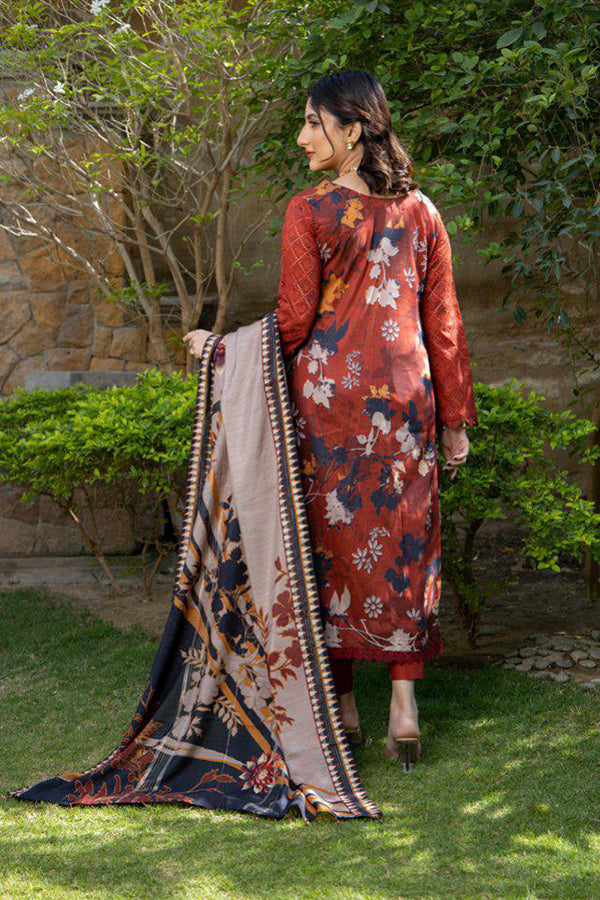 Mi Creation Chittyan Kalaiyaan Lawn`24 (Maroon)