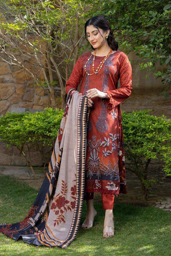 Mi Creation Chittyan Kalaiyaan Lawn`24 (Maroon)