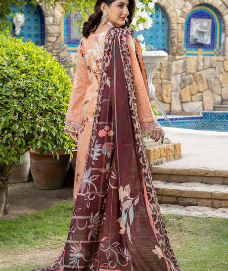 Mi Creation Chittyan Kalaiyaan Lawn`24 (Peach)