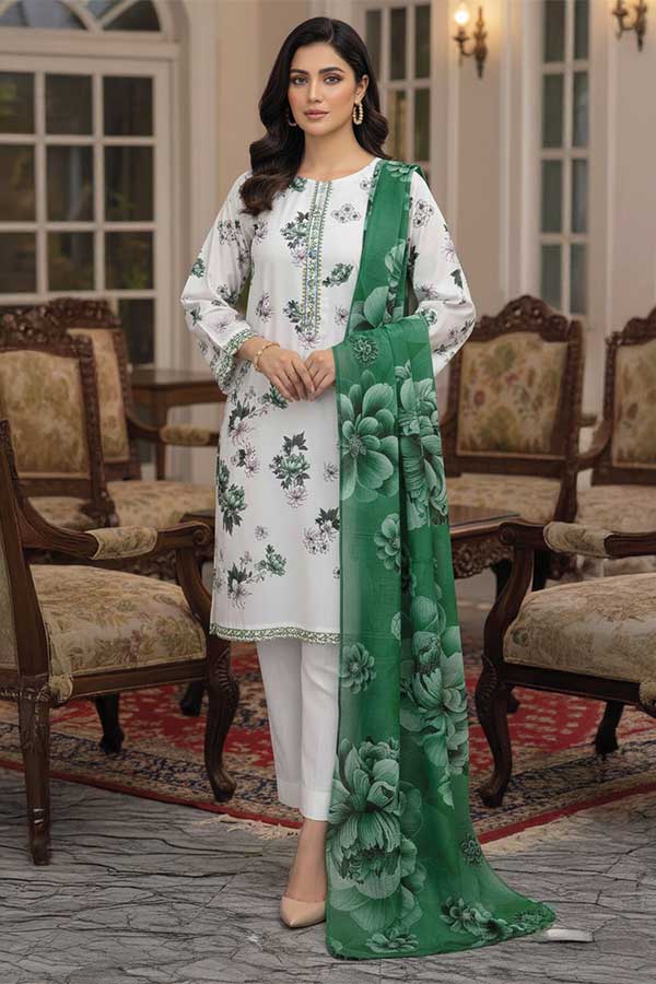 Mi Creation D/Print Lawn'26 D#1 (Green)