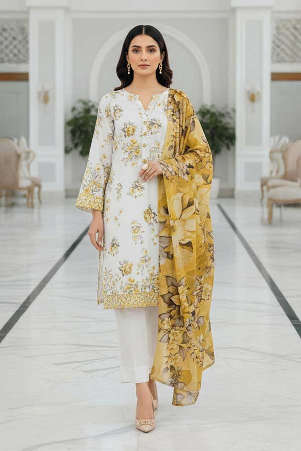 Mi Creation D/Print Lawn'26 D#1 (Mustard)