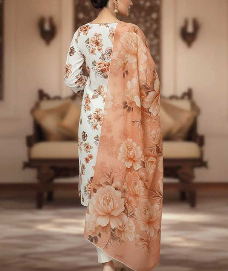 Mi Creation D/Print Lawn'26 D#1 (Peach)