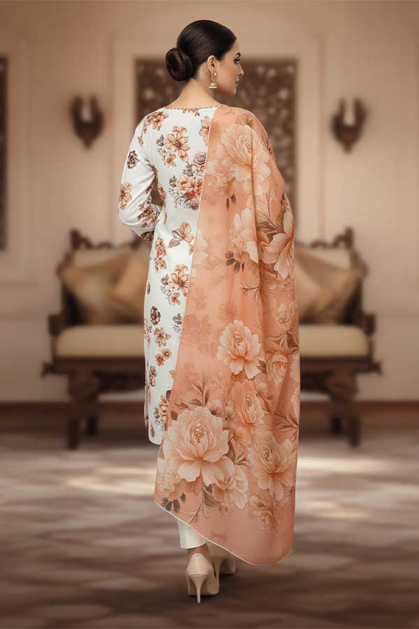 Mi Creation D/Print Lawn'26 D#1 (Peach)
