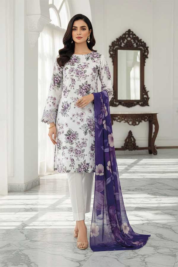 Mi Creation D/Print Lawn'26 D#1 (Purple)