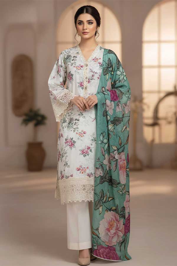 Mi Creation D/Print Lawn'26 D#1 (Sea Green)