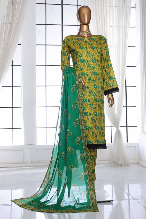 Mi Creation DR Prints Lawn`25 D#9630 (M Green)