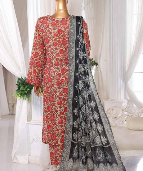 Mi Creation DR Prints Lawn`25 D#9631 (Red)