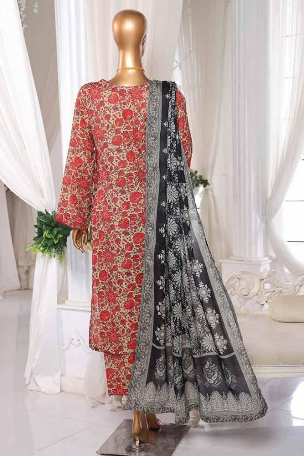 Mi Creation DR Prints Lawn`25 D#9631 (Red)