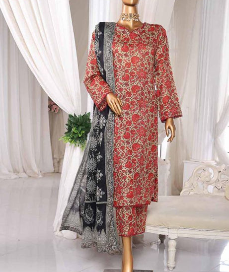 Mi Creation DR Prints Lawn`25 D#9631 (Red)