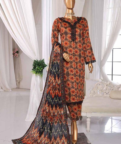 Mi Creation DR Prints Lawn`25 D#9651 (Brownish Grey)