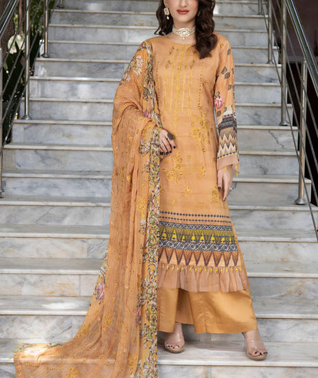 Mi Creation Jaal Series Viscose’23 (Orange)