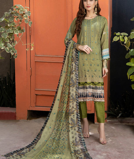 Mi Creation Jaal Series Viscose’23 (Mehndi)