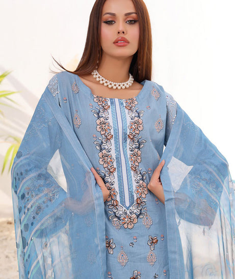 Mi Creation Motifz Lawn'24 (Blue Grey)