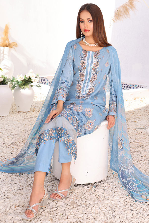 Mi Creation Motifz Lawn'24 (Blue Grey)