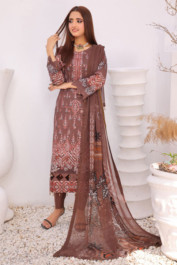 Mi Creation Motifz Lawn'24 (Brown)