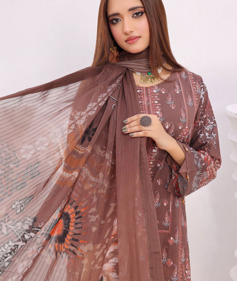 Mi Creation Motifz Lawn'24 (Brown)