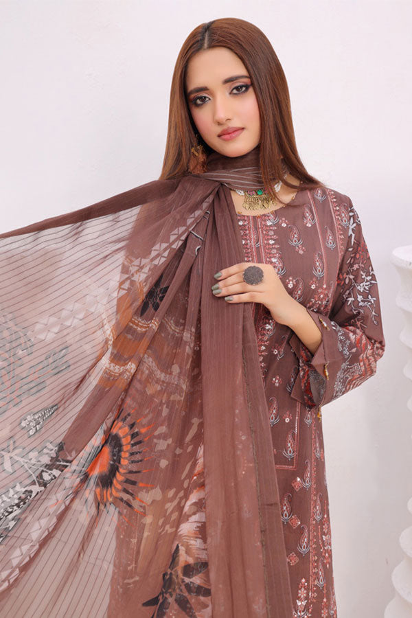 Mi Creation Motifz Lawn'24 (Brown)