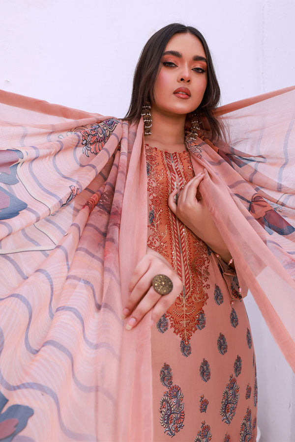 Mi Creation Motifz Lawn'24 (D Peach)
