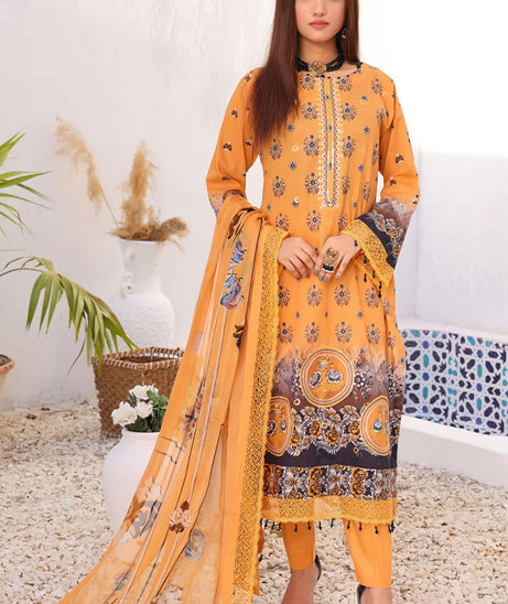 Mi Creation Motifz Lawn'24 (Golden)