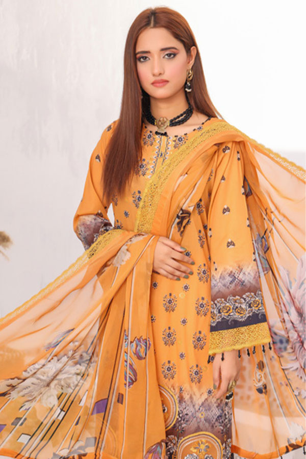 Mi Creation Motifz Lawn'24 (Golden)