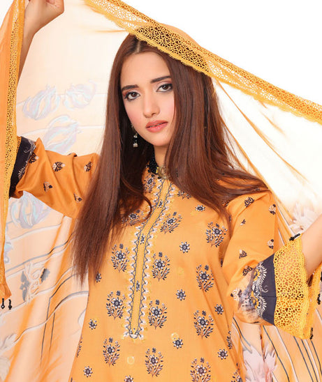 Mi Creation Motifz Lawn'24 (Golden)