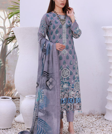 Mi Creation Motifz Lawn'24 (Grey)