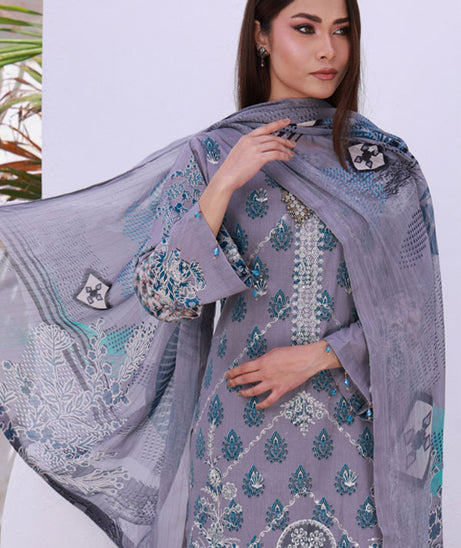 Mi Creation Motifz Lawn'24 (Grey)