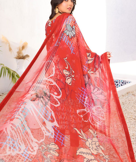 Mi Creation Motifz Lawn'24 (Maroon)