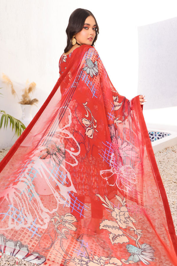 Mi Creation Motifz Lawn'24 (Maroon)