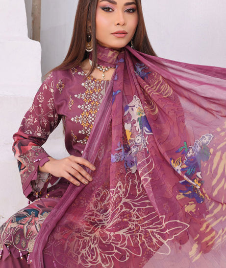 Mi Creation Motifz Lawn'24 (Purple)