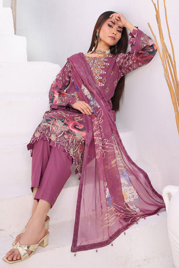 Mi Creation Motifz Lawn'24 (Purple)