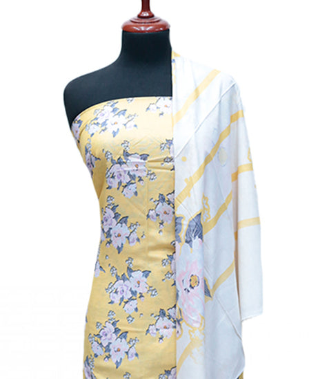 Mi Creation Print Karandi'24 D#3262 (Yellow)