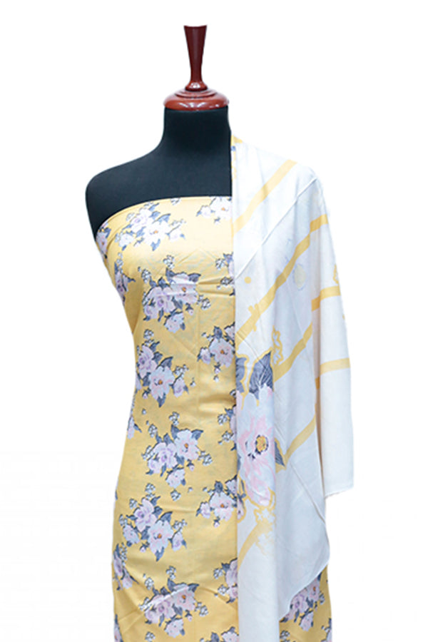 Mi Creation Print Karandi'24 D#3262 (Yellow)