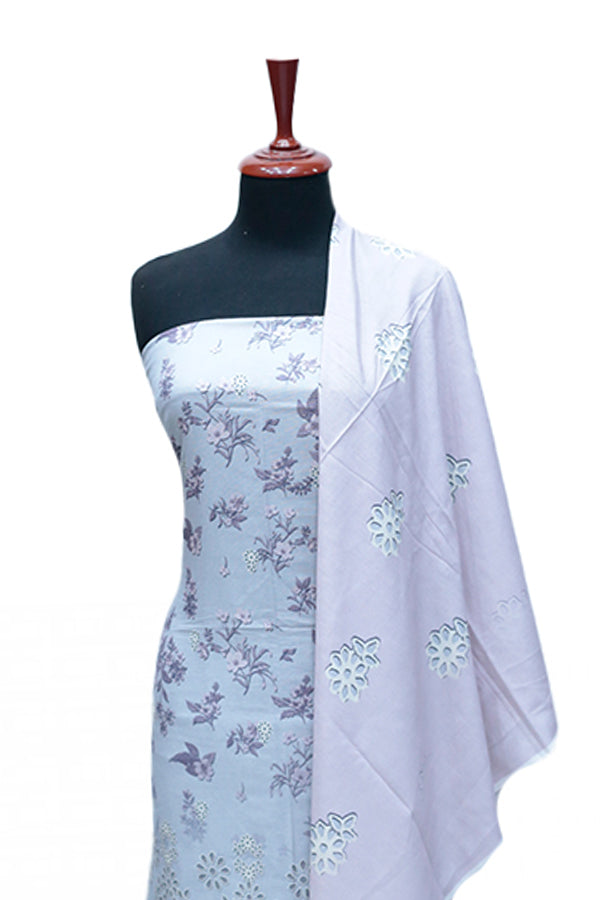 Mi Creation Print Karandi'24 D#3265 (L Grey)