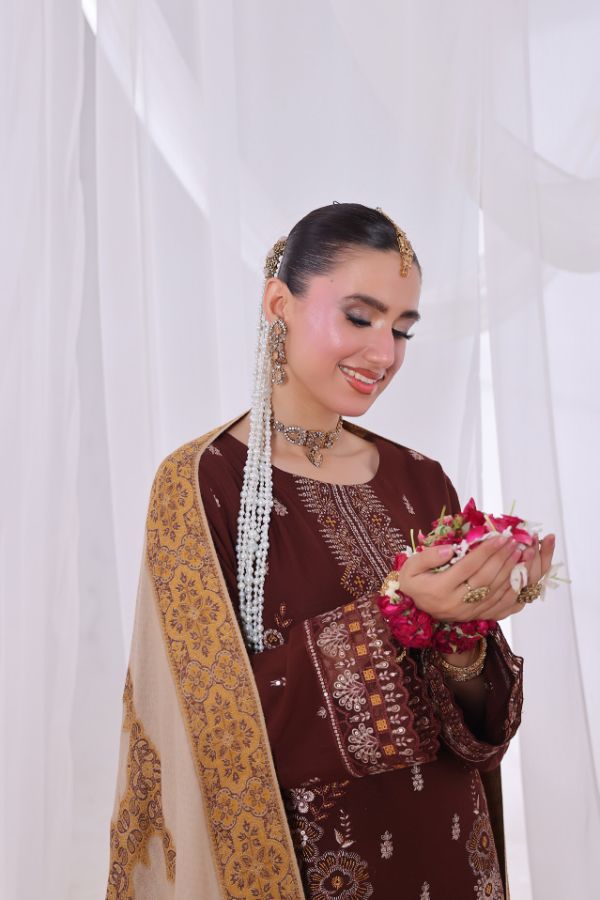 Mi Creation Alif Dhanak`25 D#1 (Brown)