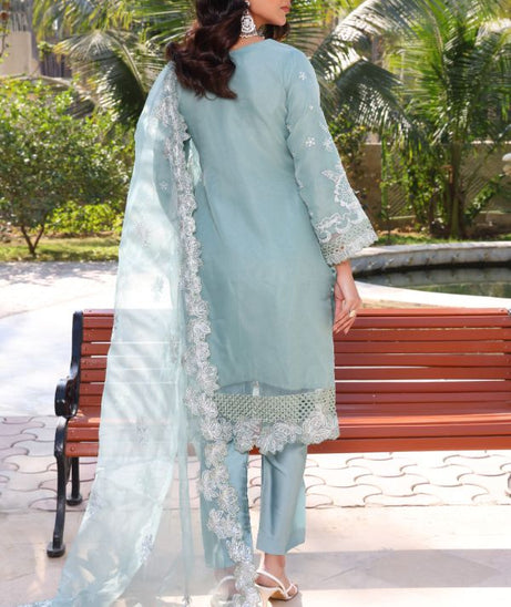 Mi Creation Dilruba L-Organza`25 D#01 Green