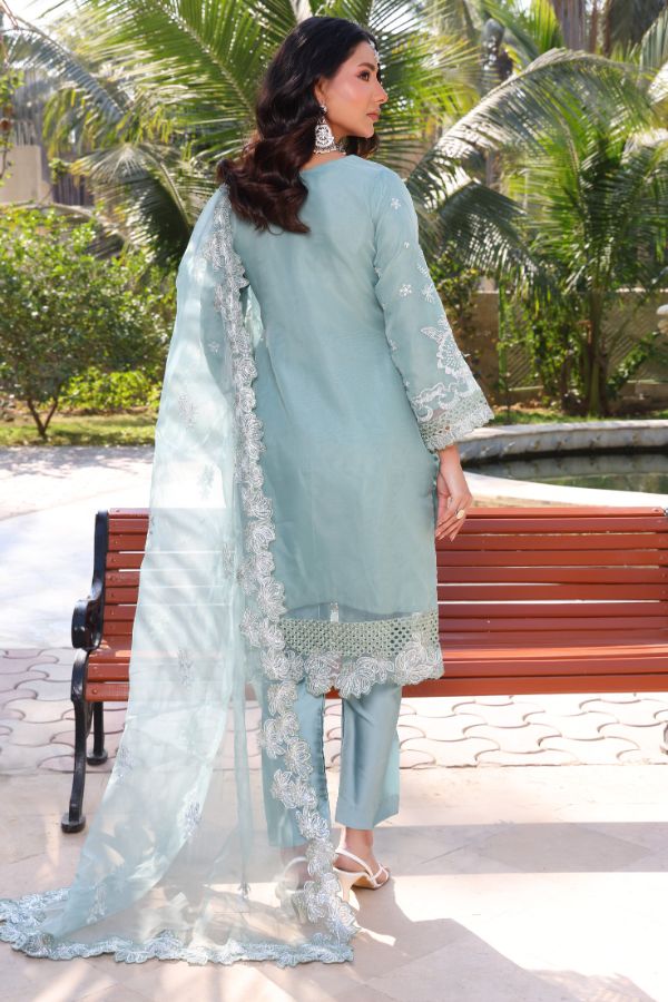 Mi Creation Dilruba L-Organza`25 D#01 Green