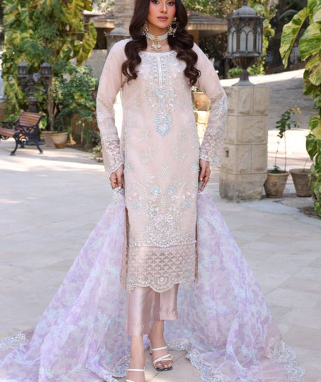 Mi Creation Dilruba L-Organza`25 D#01 L-Peach